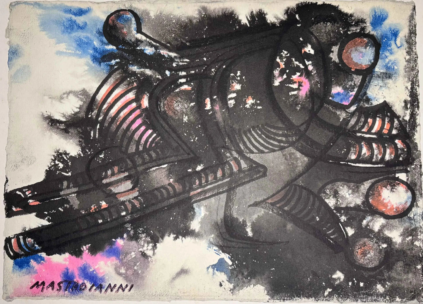 Umberto Mastroianni - Litografia firmata in lastra - anni '70 - Galleria d'arte Il Babuino