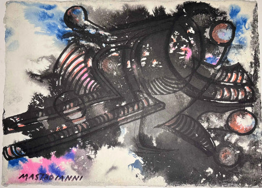 Umberto Mastroianni - Litografia firmata in lastra - anni '70 - Galleria d'arte Il Babuino