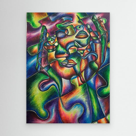 Il puzzle della personalità – Roxana Miclea | Stampa su tela incorniciata